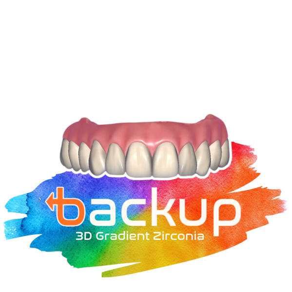 Full Arch Backup 3D Gradient zirconia